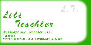 lili teschler business card